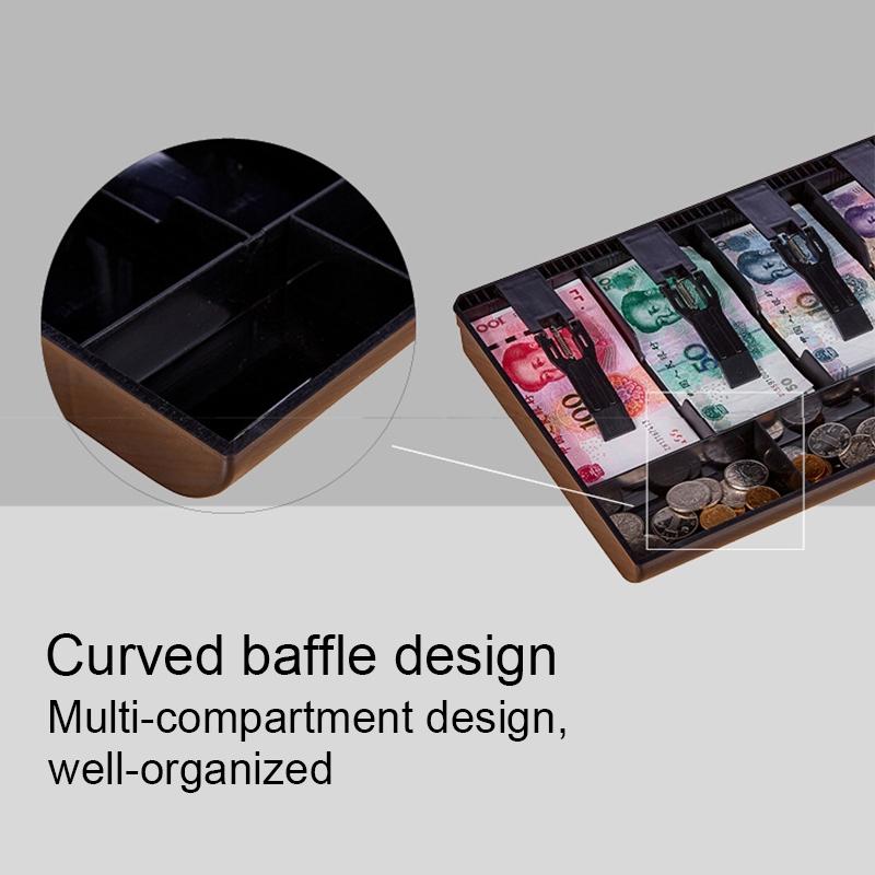 Durable ABS Four Frame Cash Register Insert Tray Cash Drawer Organizer Coin Storage Box