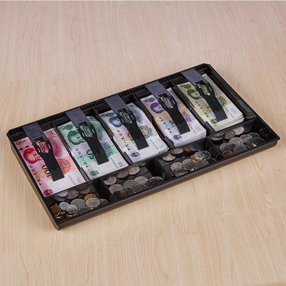 Durable ABS Four Frame Cash Register Insert Tray Cash Drawer Organizer Coin Storage Box