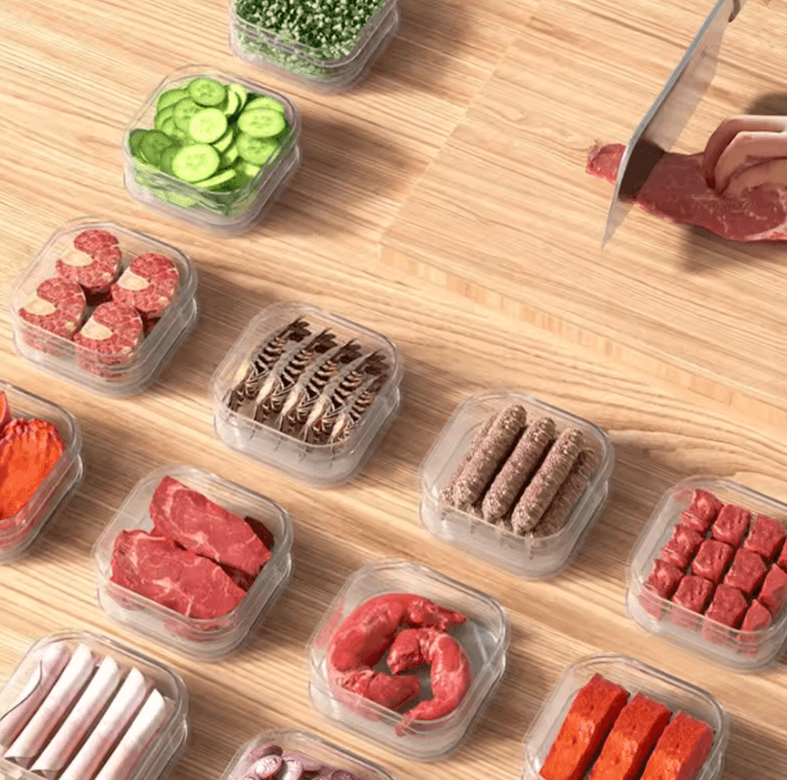 FreshKeep Meat Storage Containers – Freezer & Refrigerator Food Preservation Boxes