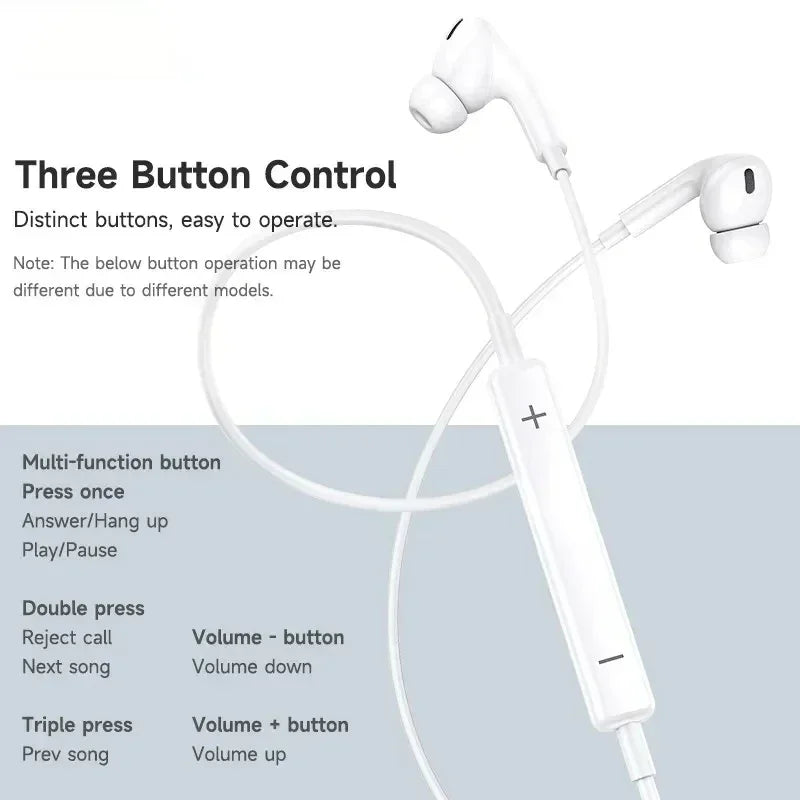 Lightning Earphones for iPhone Wired In Ear Headphones with Mic Apple Compatible