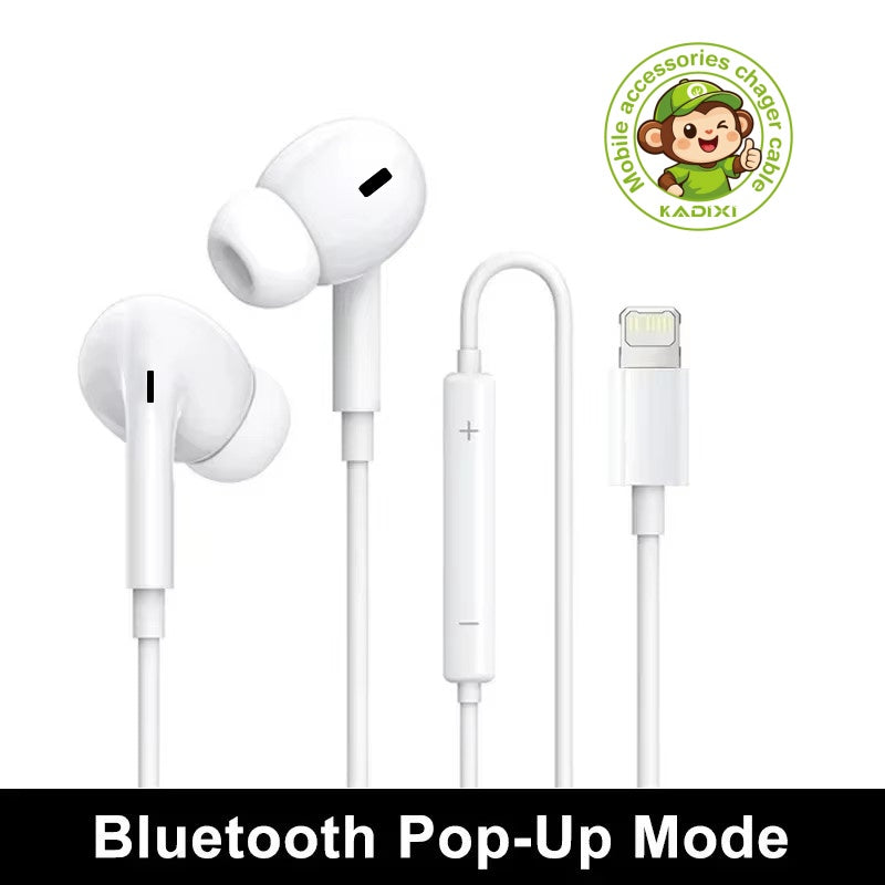 Lightning Earphones for iPhone Wired In Ear Headphones with Mic Apple Compatible