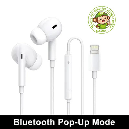 Lightning Earphones for iPhone Wired In Ear Headphones with Mic Apple Compatible