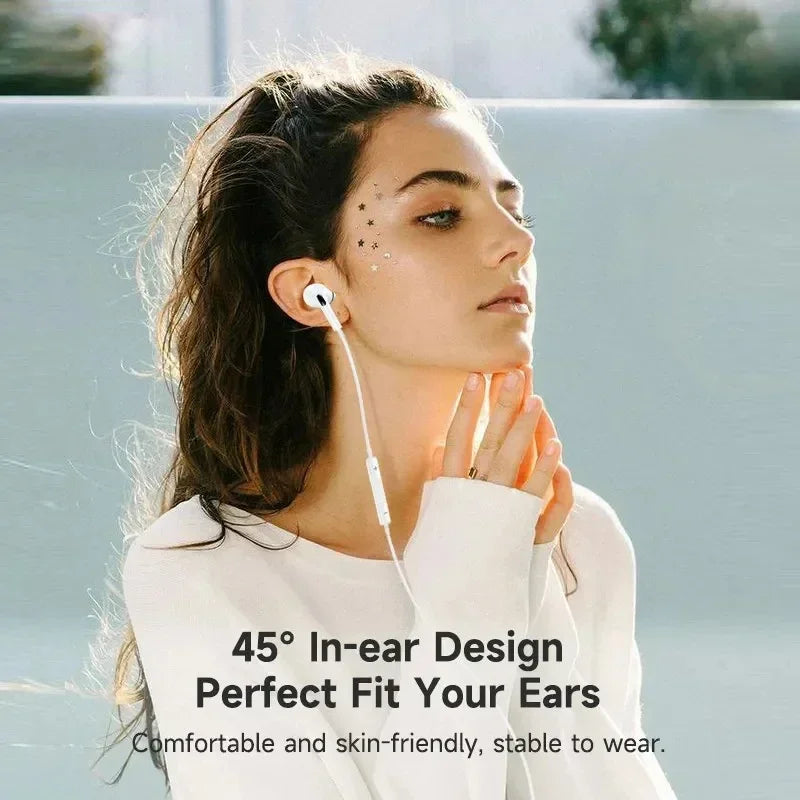 Lightning Earphones for iPhone Wired In Ear Headphones with Mic Apple Compatible