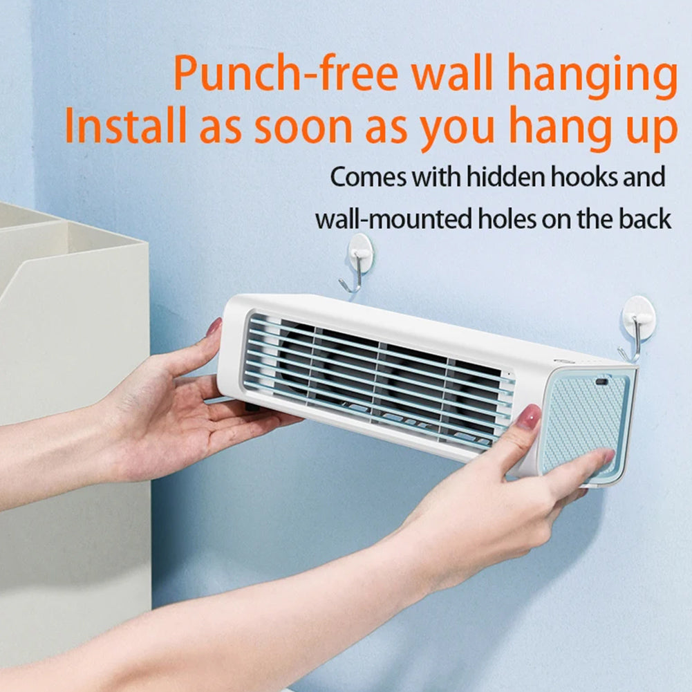Wall Mounted Bladeless Wall Fan with Silent Strong Airflow for Home & Office Cooling
