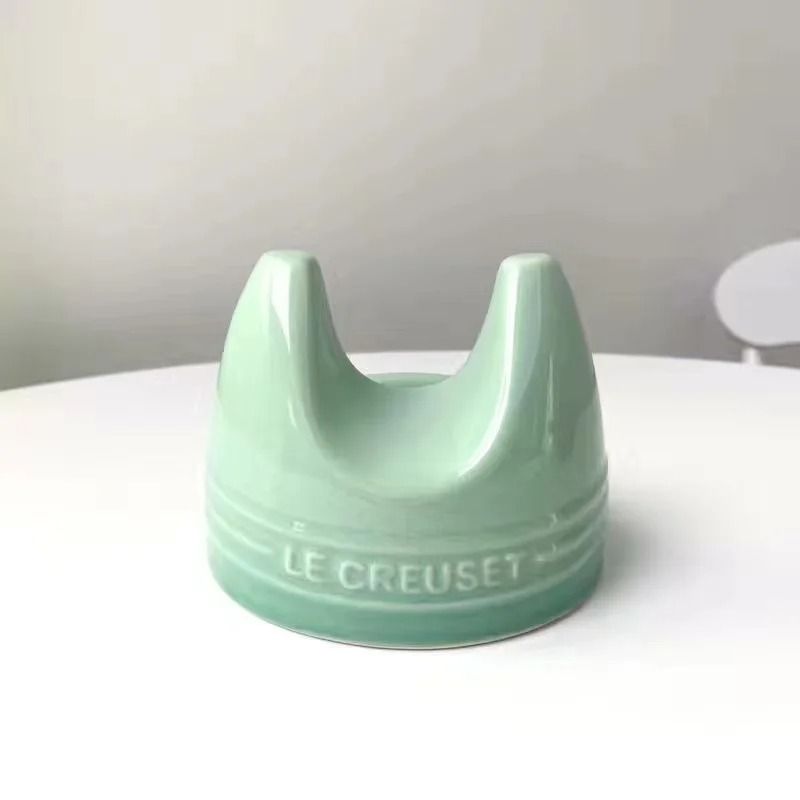 Ceramic Pot Lid & Spoon Rest Stand No-Drill Kitchen Organizer for Countertops