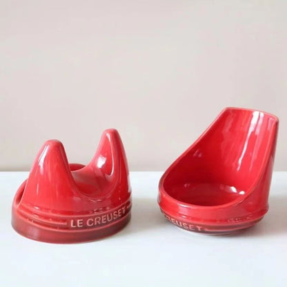 Ceramic Pot Lid & Spoon Rest Stand No-Drill Kitchen Organizer for Countertops
