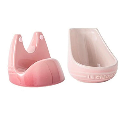 Ceramic Pot Lid & Spoon Rest Stand No-Drill Kitchen Organizer for Countertops