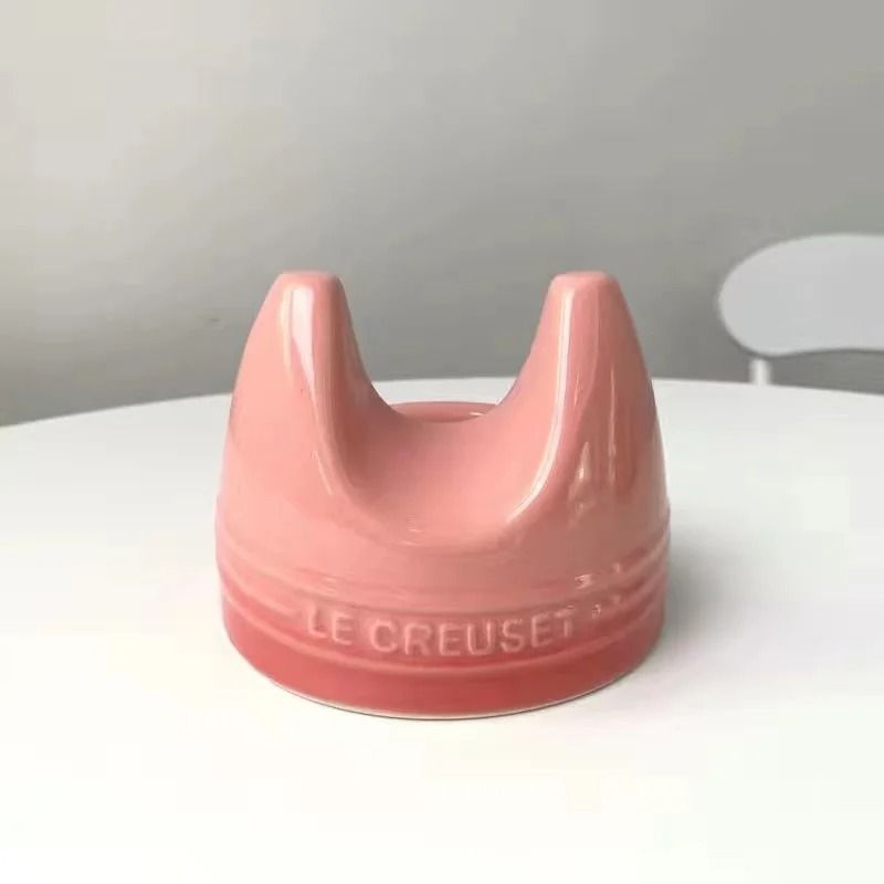 Ceramic Pot Lid & Spoon Rest Stand No-Drill Kitchen Organizer for Countertops