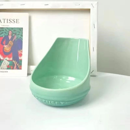 Ceramic Pot Lid & Spoon Rest Stand No-Drill Kitchen Organizer for Countertops