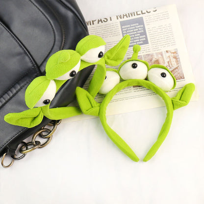 Three Eyed Alien Plush Headband Costume Accessory for Halloween Parties, Cosplay & Kids Dress-Up