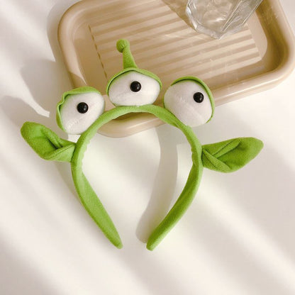 Three Eyed Alien Plush Headband Costume Accessory for Halloween Parties, Cosplay & Kids Dress-Up