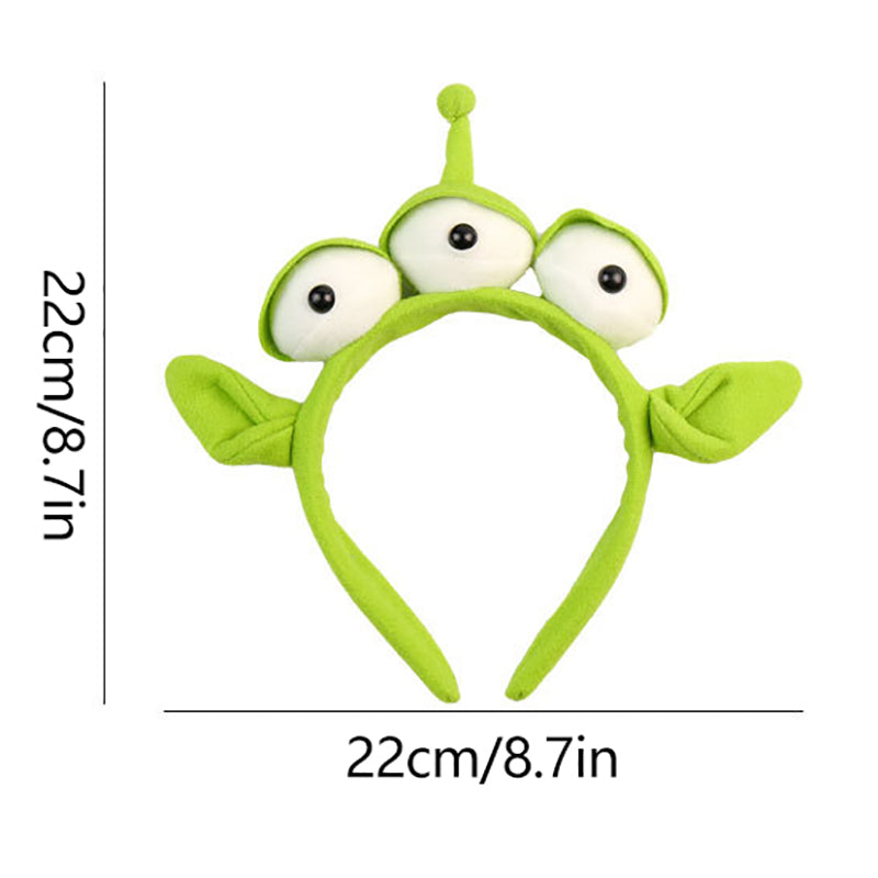 Three Eyed Alien Plush Headband Costume Accessory for Halloween Parties, Cosplay & Kids Dress-Up