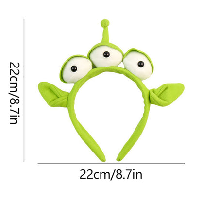 Three Eyed Alien Plush Headband Costume Accessory for Halloween Parties, Cosplay & Kids Dress-Up
