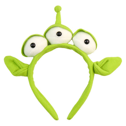 Three Eyed Alien Plush Headband Costume Accessory for Halloween Parties, Cosplay & Kids Dress-Up