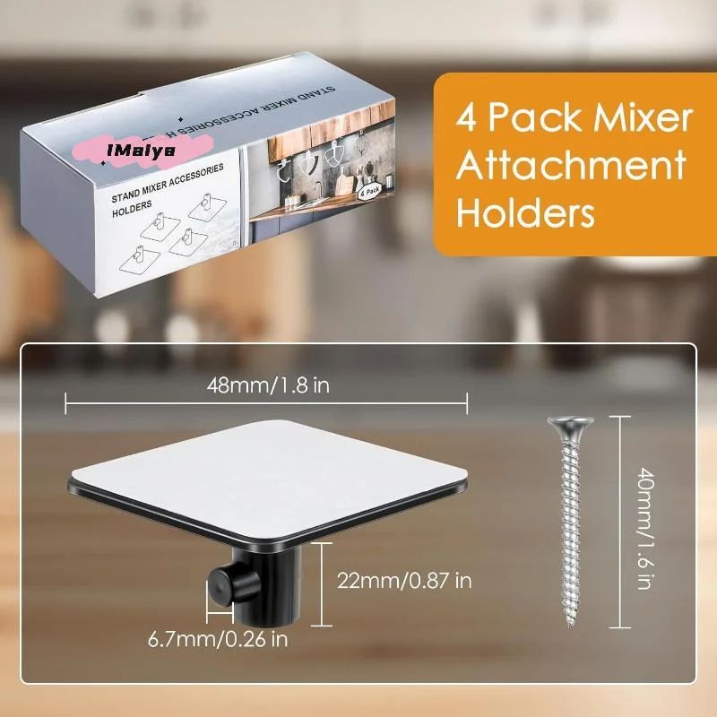 Stand Mixer Attachment Holder Hooks Set