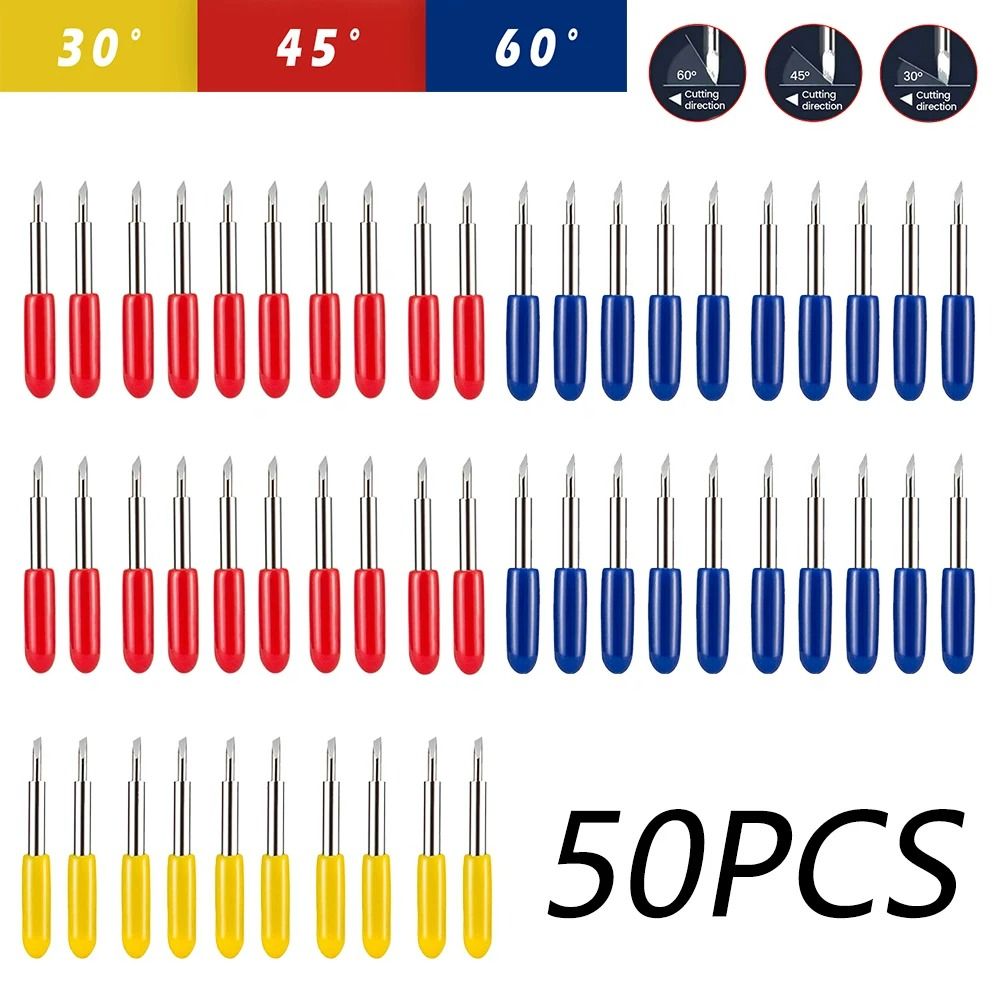 30° / 45° / 60° Multi-Angle Replacement Plotter Blades & Vinyl Cutter Knife Set