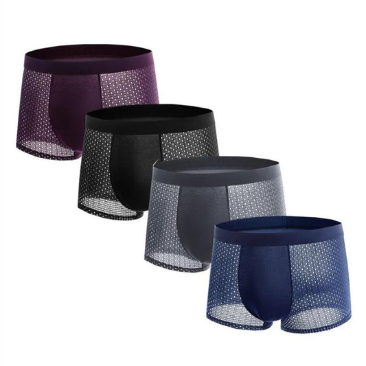 Ice Silk Boxer Shorts Breathable Mens Underwear