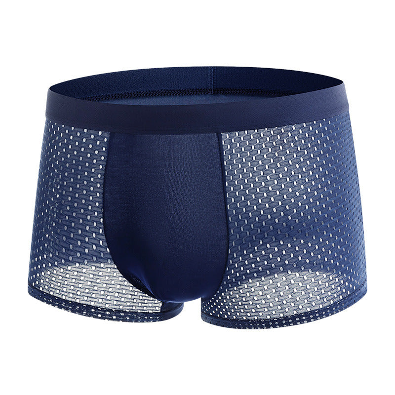 Ice Silk Boxer Shorts Breathable Mens Underwear