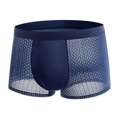 Ice Silk Boxer Shorts Breathable Mens Underwear