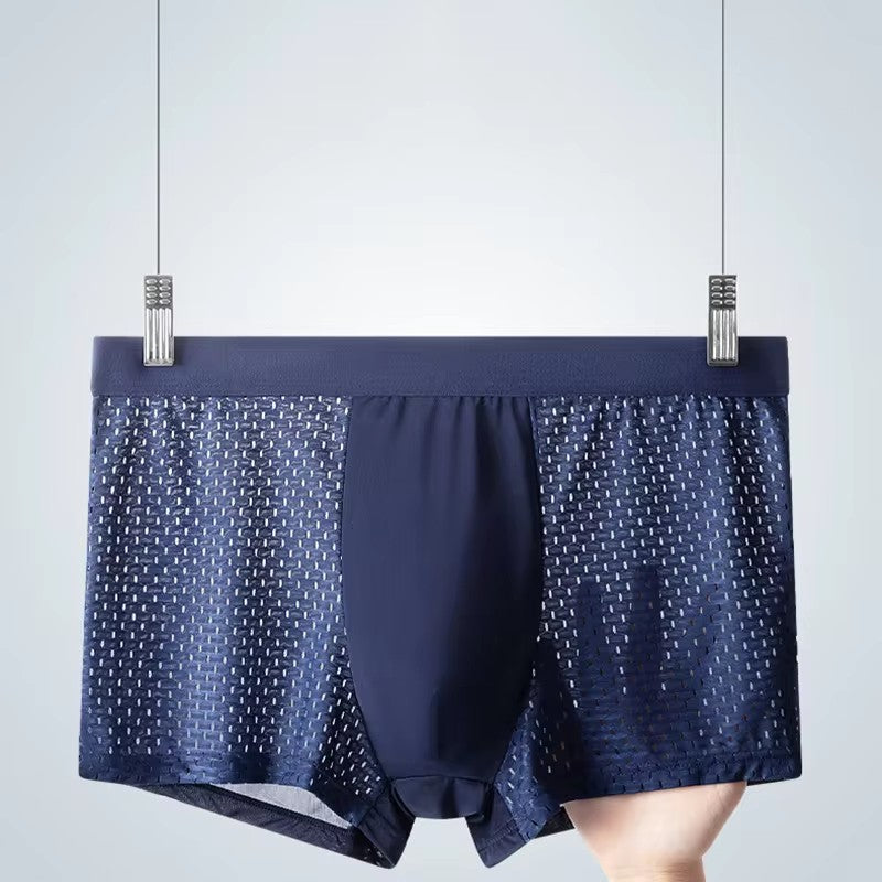 Ice Silk Boxer Shorts Breathable Mens Underwear