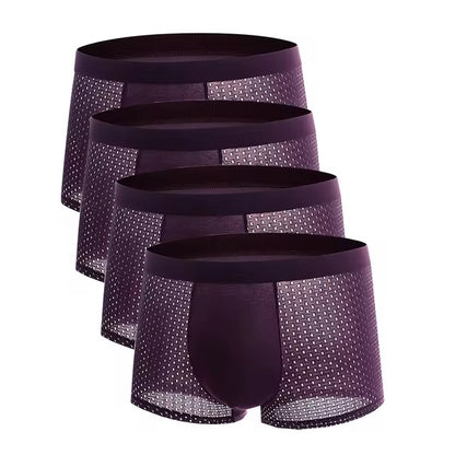 Ice Silk Boxer Shorts Breathable Mens Underwear