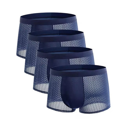 Ice Silk Boxer Shorts Breathable Mens Underwear