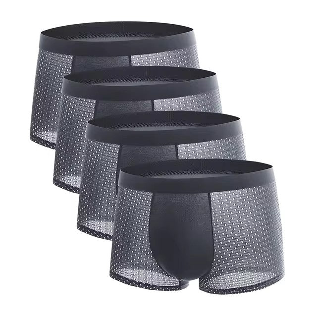 Ice Silk Boxer Shorts Breathable Mens Underwear