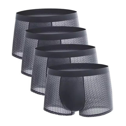 Ice Silk Boxer Shorts Breathable Mens Underwear