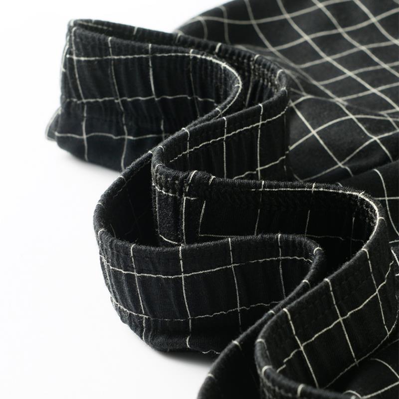 Plaid Cotton Boxer Shorts Set Mens Loose Boxers for Sleep & Everyday Wear