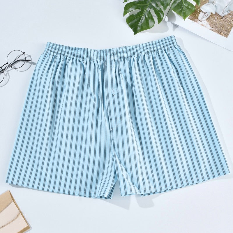 Cotton Plaid Boxer Shorts for Men Soft Breathable Sleep & Lounge Underwear