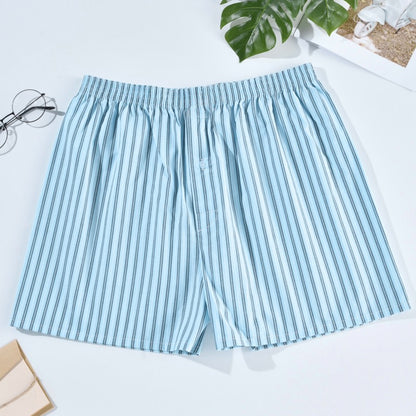Cotton Plaid Boxer Shorts for Men Soft Breathable Sleep & Lounge Underwear
