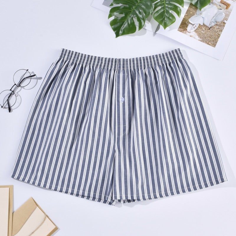Cotton Plaid Boxer Shorts for Men Soft Breathable Sleep & Lounge Underwear