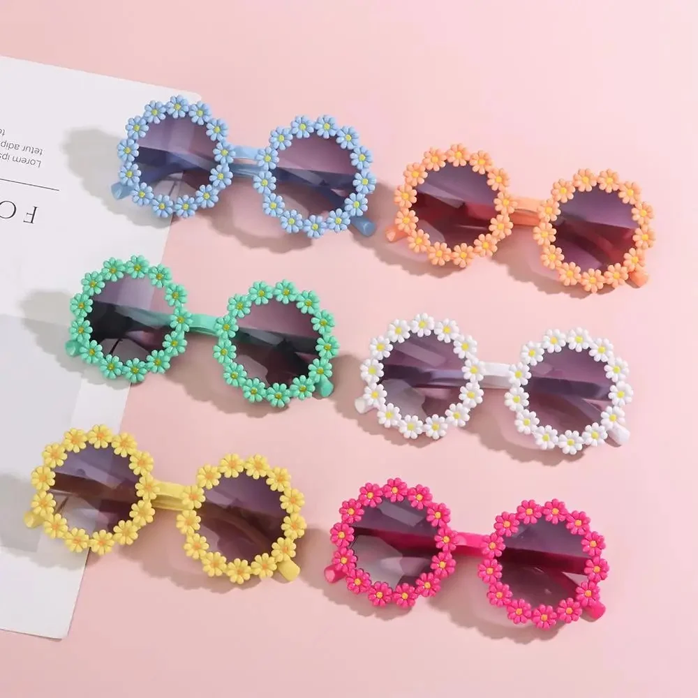 Daisy Flower Kids Sunglasses UV Protection Round Party Shades