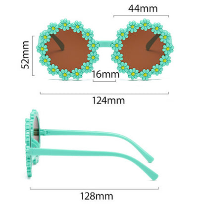 Daisy Flower Kids Sunglasses UV Protection Round Party Shades