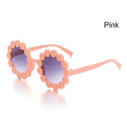 Daisy Flower Kids Sunglasses UV Protection Round Party Shades