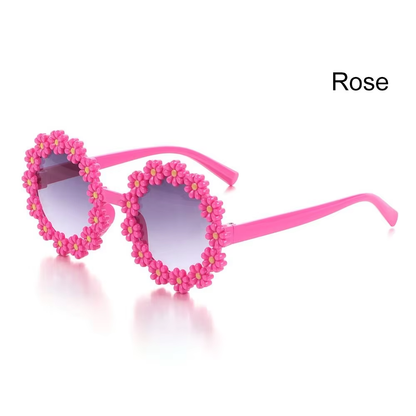 Daisy Flower Kids Sunglasses UV Protection Round Party Shades