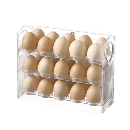 Automatic Rolling Egg Storage Box for Refrigerator Door Organization