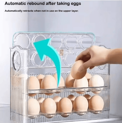 Automatic Rolling Egg Storage Box for Refrigerator Door Organization