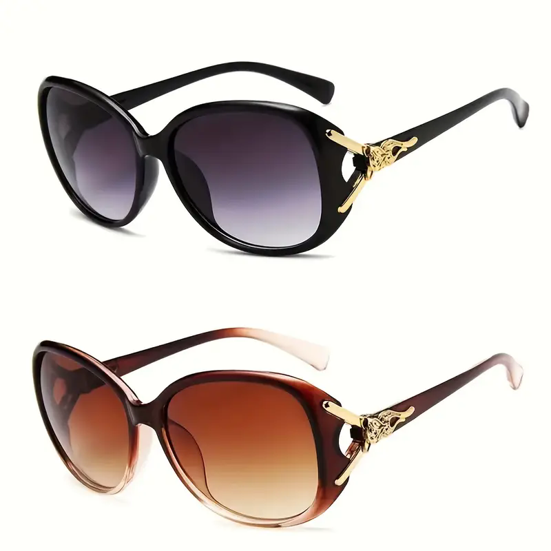 Sun Glow Oversized Gradient Sunglasses Set for Women Big Frame Fashion Shades