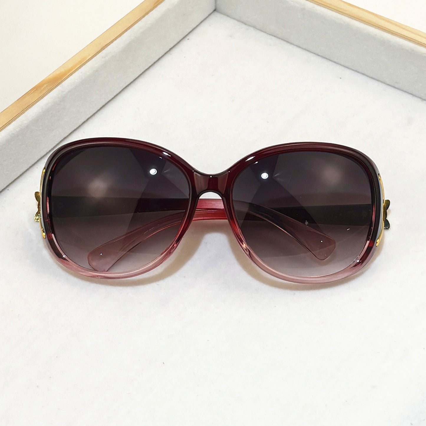 Sun Glow Oversized Gradient Sunglasses Set for Women Big Frame Fashion Shades