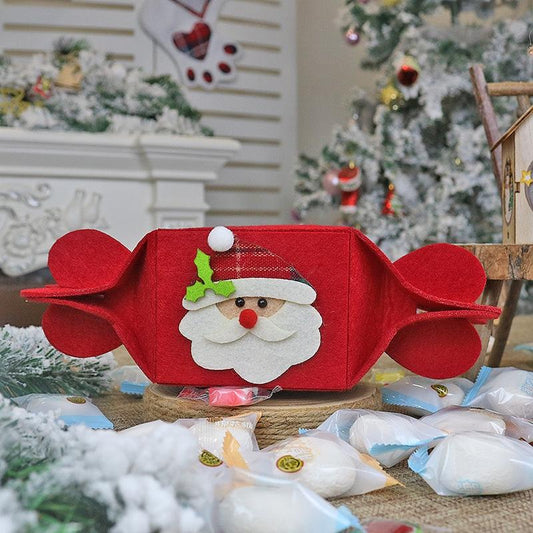 Christmas Candy Gift Bag Reusable Non-Woven Holiday Treat Packaging Pouch