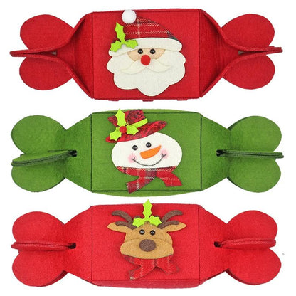 Christmas Candy Gift Bag Reusable Non-Woven Holiday Treat Packaging Pouch