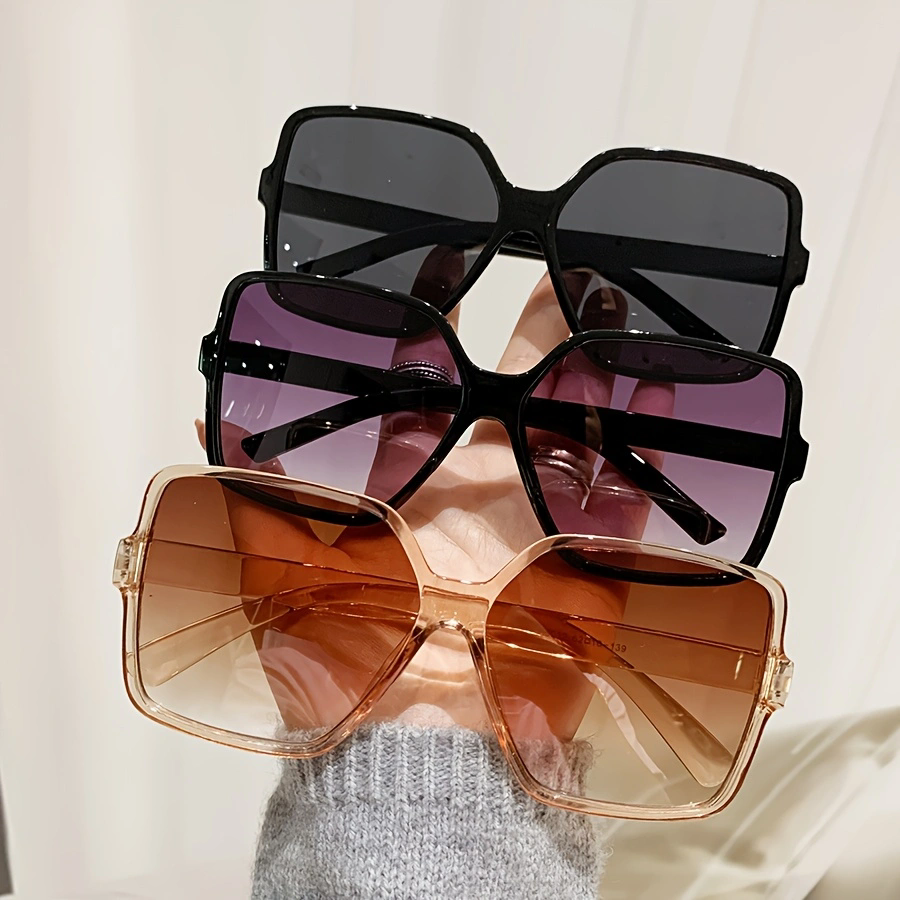 Oversized Gradient UV Sunglasses for Women Stylish Designer Big Frame Shades