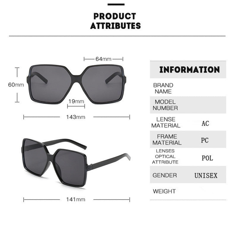 Oversized Gradient UV Sunglasses for Women Stylish Designer Big Frame Shades