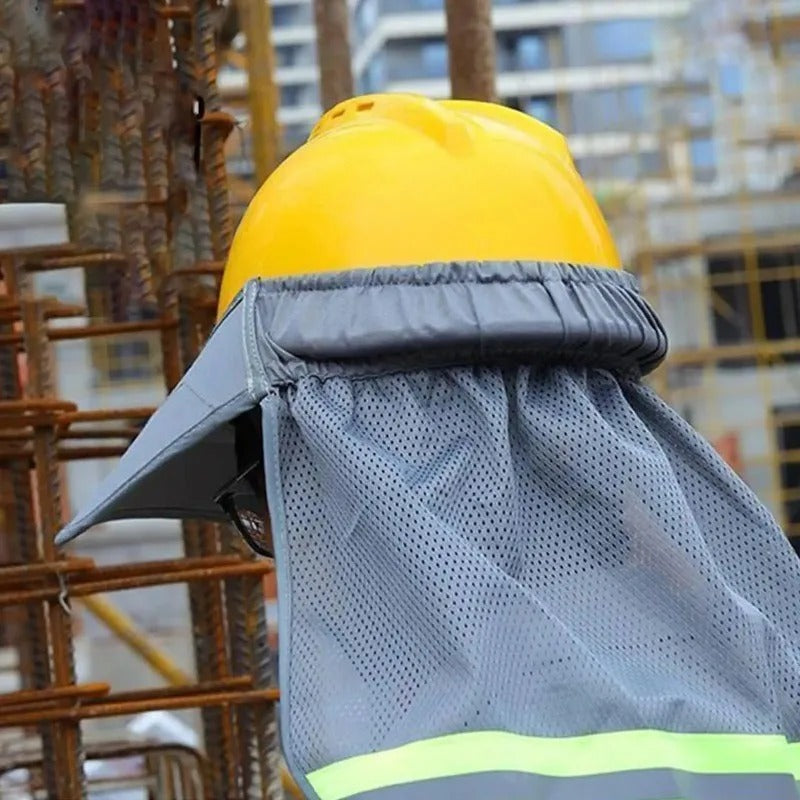 Reflective Mesh Hard Hat Sun Shade Neck Shield for Outdoor Work