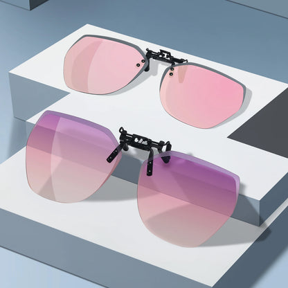 Flip Up Polarized Clip On Sunglasses for Prescription Glasses UV Outdoor Lens