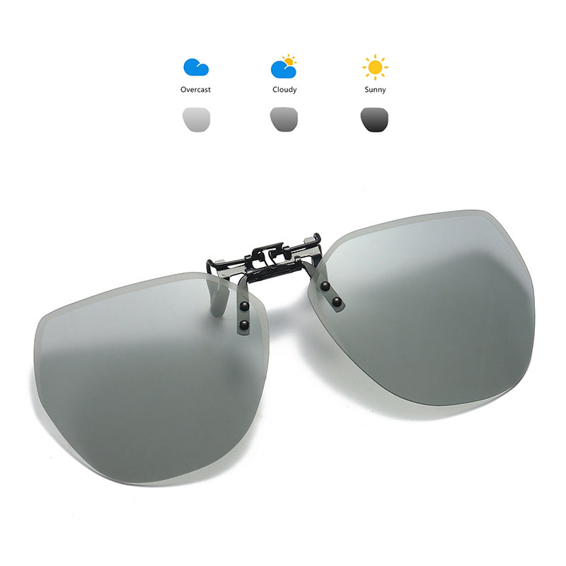 Flip Up Polarized Clip On Sunglasses for Prescription Glasses UV Outdoor Lens