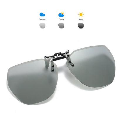Flip Up Polarized Clip On Sunglasses for Prescription Glasses UV Outdoor Lens