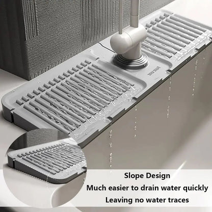 Silicone Faucet Splash Guard & Sink Drying Mat for Kitchen Counter Protection