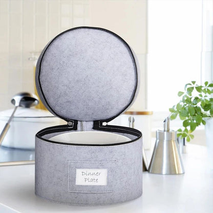 Felt Dish Storage Organizer for Plates, Cups & Spoons – Kitchen Storage Bag with Felt Dish Protector